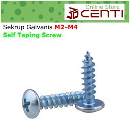 Sekrup PH M4 Skrup Kayu Kancing Self Tapping Screw Pan head Panjang 6mm 8mm 10mm 12mm 16mm 20mm 25mm 30mm 35mm 40mm 45mm 50mm