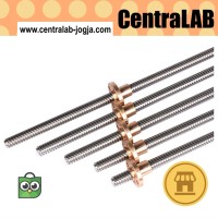 Leadscrew T8 4start panjang 100mm 200mm 300mm 330mm 350mm + Nut 3D printing CNC