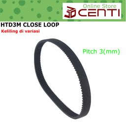 Belt Close Loop HTD3M 10mm keliling 180mm 195mm 3D Printing CNC Laser Cutting