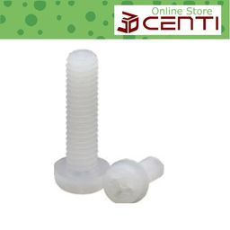 Baut Nylon Bulat M8 Cross Head Nilon Panjang 15mm 20mm 25mm 30mm