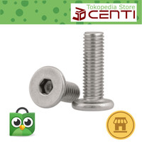 Baut Thin M5 Flat Head Panjang 8mm 10mm 12mm 16mm 20mm 25mm 30mm 35mm 40mm 50mm 60mm